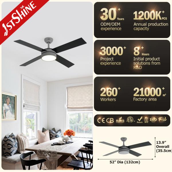 6 Velocidade Remote LED Ventilador de teto para sala de estar de cobre puro DC motor OEM / ODM