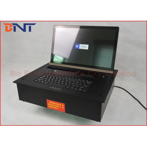 Conference Tabletop Motorized Flip Up Lcd Monitor Meeting Lifting Device With Keyboard & Mouse