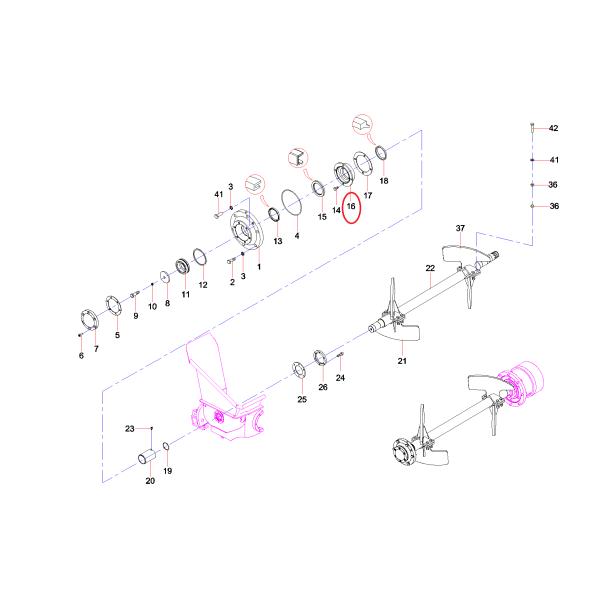 A820203000031 Concrete Pump Parts Shaft Seal End Cover 60C1816.5-6