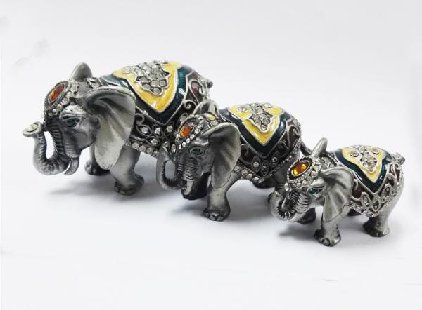 Alloy Elephant Jewelry Box Small Jewelry Box elephant metal jewelry boxes elephant shape bejeweled box