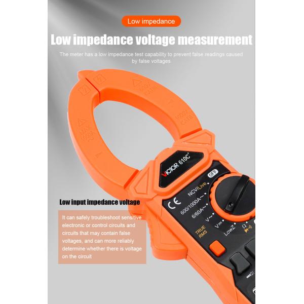 VFC True RMS NCV VICTOR 1000V 1000A Digital Clamp Meter 5999 Counts