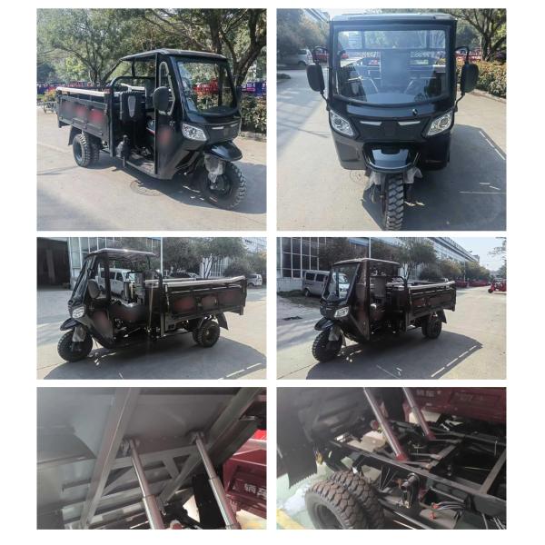 5.00-12 Tire Size 300cc Transport Truck Motorized Five Wheel Cargo Box Tricycle for Adults