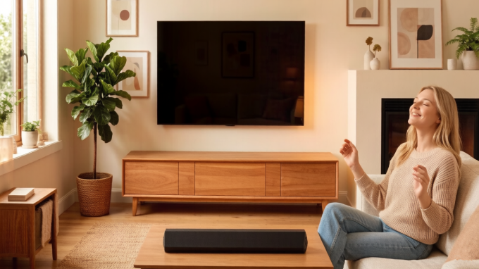 Small 2.0CH Bluetooth Soundbar Speaker / Home Audio Soundbar Customized Design