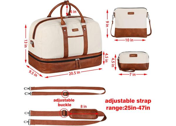 Pink Women'S Gym Bag 3 In 1 Waterproof Bag Tote Dry Wet Bag Women'S Crossbody