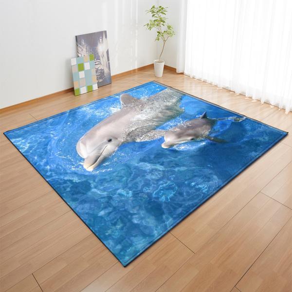 Landscape Cartoon Bedroom Floor Carpets Rug Under Dining Table Machine Washable