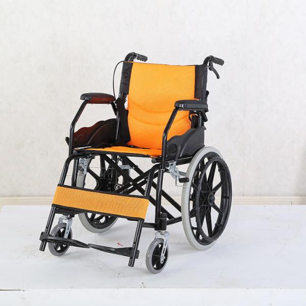 Steel Medical Transport Wheelchair Folding Basic Manual Wheelchair For Patient CE Approved