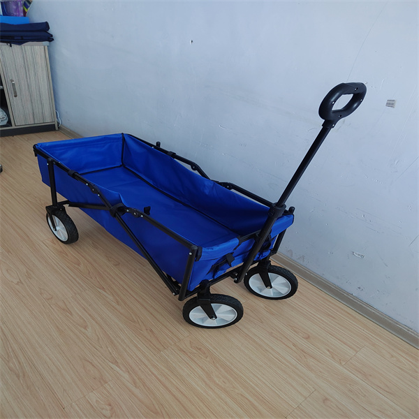 Steel Frame Folding Beach Wagon Collapsible Festival Trolley Camping Utillty 600D