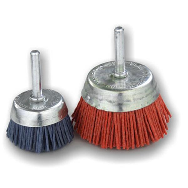 75mm Grey Abrasive Cup Nylon Drill Brush with Shank Grit 240 for Removal Rust Paint