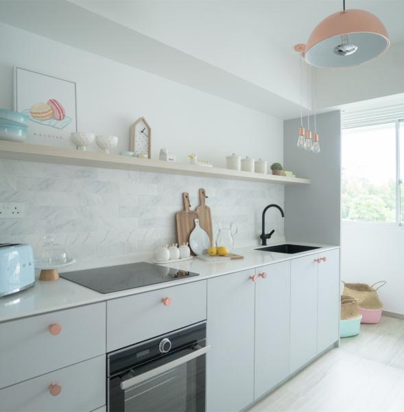 Customized Small Spaces Lacquer Kitchen Cabinet White And Gray