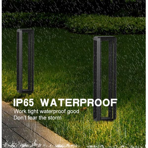 Negro llevado del aluminio 120*150*600m m 7w 3000k de la lámpara del césped