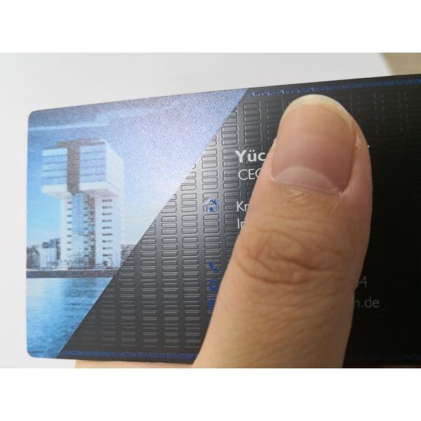 Подгонянная членская карта дела металла нержавеющей стали штейновая черная с логотипом покрашенным цветом