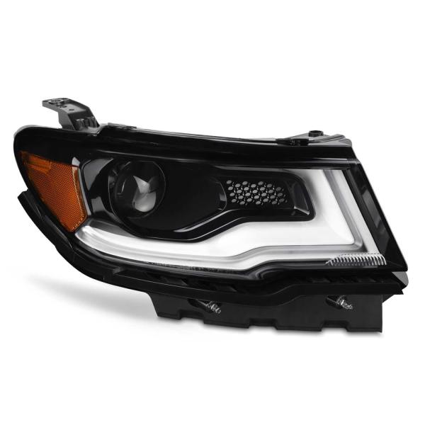 Para faros delanteros de coche con proyector y tubo LED DRL para Jeep Compass Halogen o HID/Xenon 2017-2021