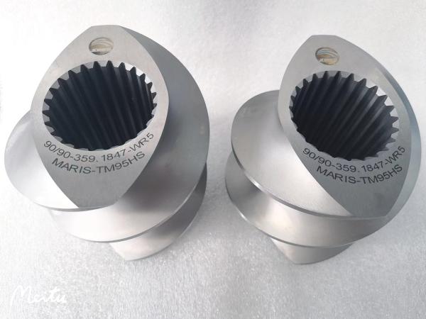 Diâmetro gêmeo 93mm dos elementos do parafuso da extrusora de parafuso de Maris 95 para o plástico da engenharia