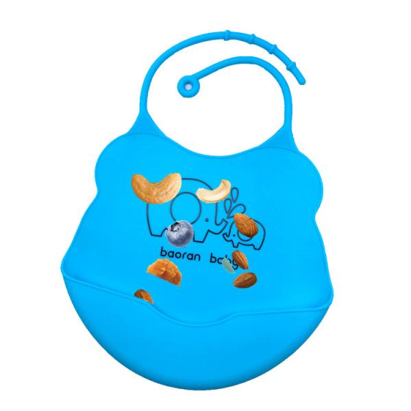 Hot Selling High Quality Best For Baby Customized Logo Silicone Baby Bib