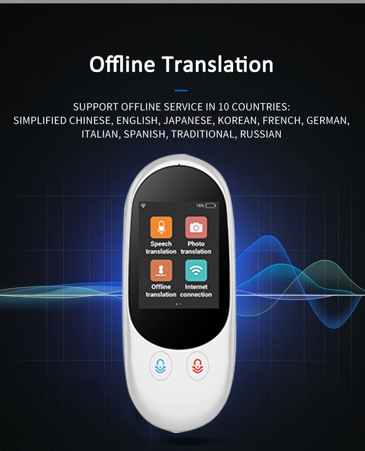 Smart Instant Translation Device Support Offline Language Travel Business Study