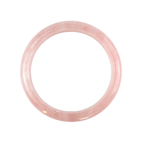 Polished Technique Large Size Gemstone Women Jade Love Bangles Bracelets with Rose Quartz Bangles Charms