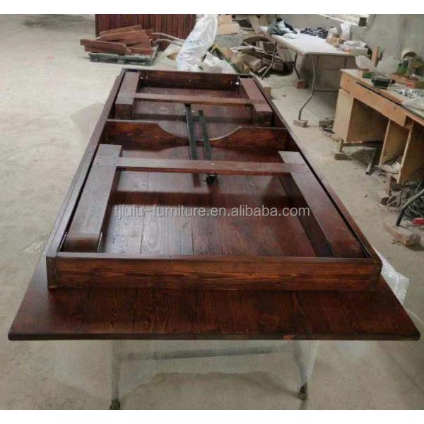 Mail Packing Y Wood Folding Table for Rent at Wedding and Party Celebrations