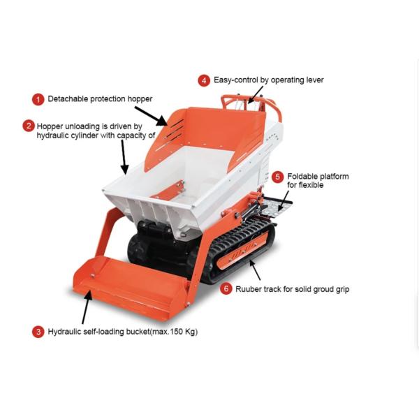 Горячий дешевый Маленький Мини-Дампер 500 кг GF500 Мини-Дампер China Crawler Dumpe