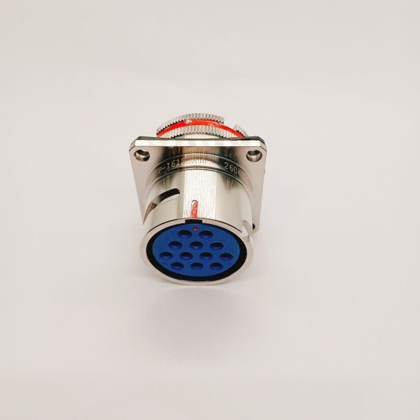 Y17 Series 12 Pin Bayonet Circular Connector with Gold-Plated Contacts and 1500V Withstand Voltage PCB Mount Socket