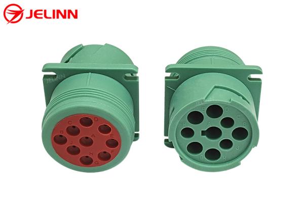 Green J1939 9 Pin Connector Type 2 Male Plug Deutsch HD10-9-1939P-P080