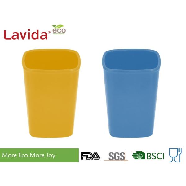 Black Home Use Melamine Coffee Mugs , Food Grade Ceramic Coffee Cup Square 300ml