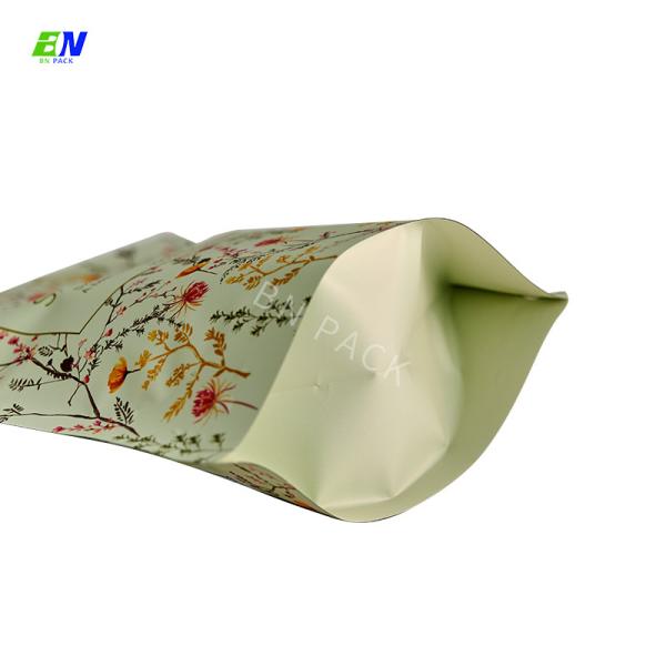 Customized Design And Size Mylar Plastic Tea Packaging Stand Up Bag For Leaves Tea