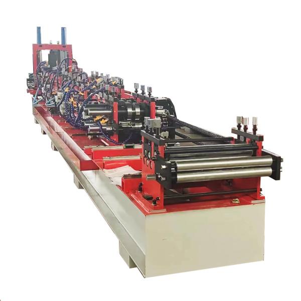 80-350 CZ Purlin Roll Forming Machine With PLC Control System And Hydraulic Cutting Mode
