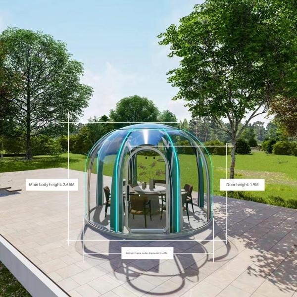 Transparent Extended Star Room Bubble House as Fire Protection for Camping and Moisture/Sun Protection
