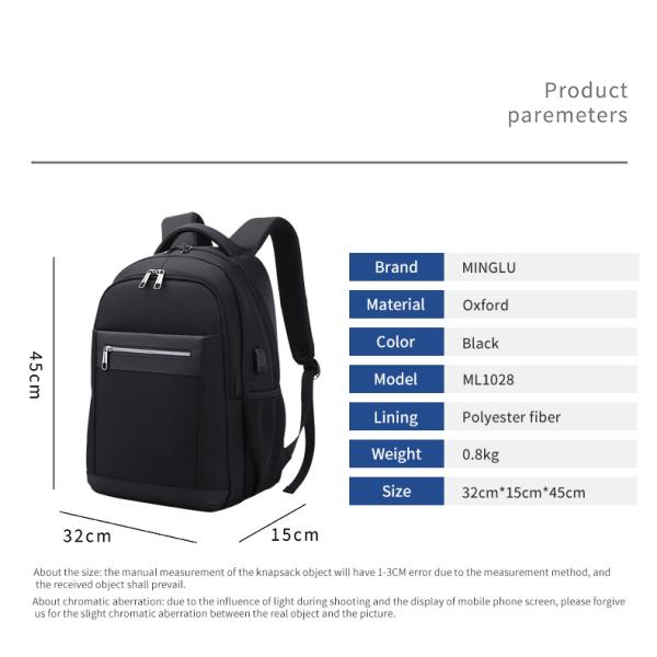 Vente directe d'usine logo personnalisé durable avec USB Sac scolaire Voyage Sac à dos d'entreprise