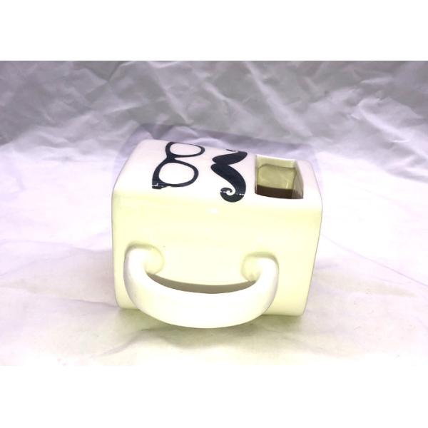 Mustache Glasses 3D Ceramic Mug Cookie Dunk Mug For Drinking / Biscuit Pocket