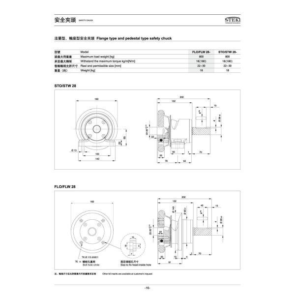 STEKI 2019 High Precision Safety Chucks Black Roll Shaft Components for Printing Shops