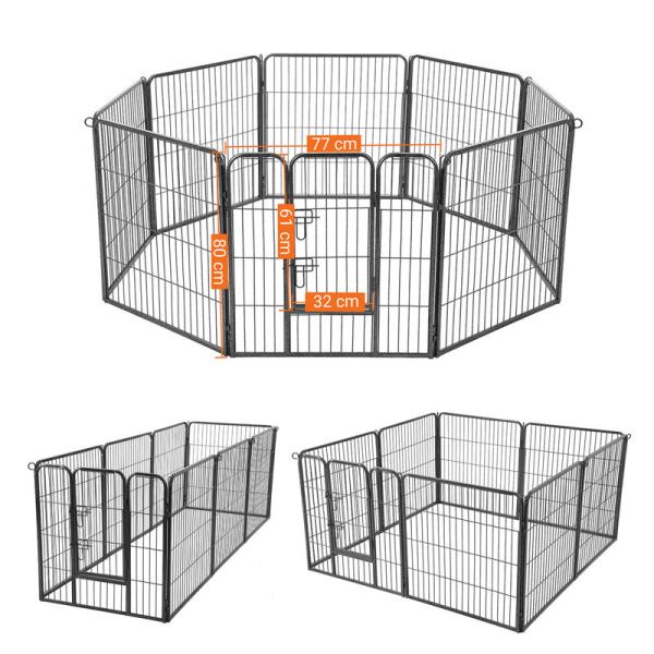 Customizable Stainless Steel Dog Box Puppy Whelping Pen PPK88G Model High Safety