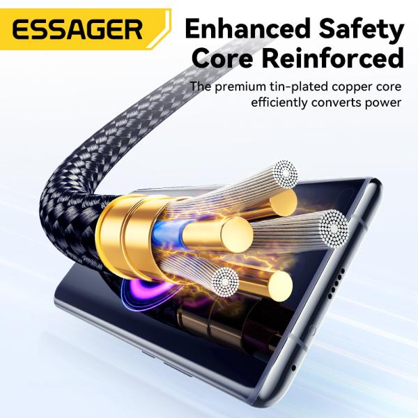 ESSAGER ES-X57 Series 100W USB A to Type C Cable USB C to USB