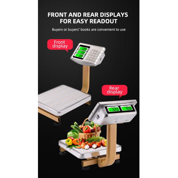 Mini Fold Portable Electronic Scale 60 kg TCS Electronic Platform Scale with Stainless Steel Indicator Bench Scale
