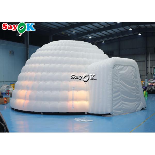 Шатер СИД раздувного шатра иглу чистый белый раздувной освещая круглый купол для событий партии диско