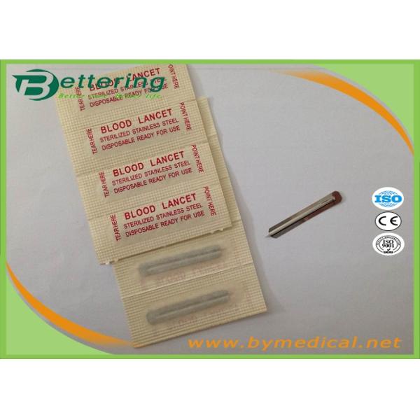Disposable Sterile Stainless Steel Lancets For Blood Sample Collection S & L Size
