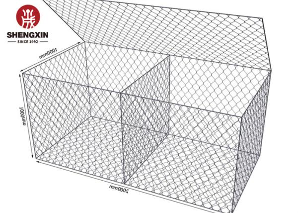 Welded 2Mx1Mx1M Gabion Wall Baskets Hexagonal Gabion Box