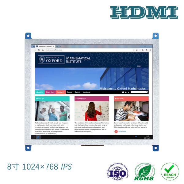 8 Inch Hdmi Touch Screen Tft Display Touch Screen 1024x768 Resolution 750c/D For Win7/ Win8
