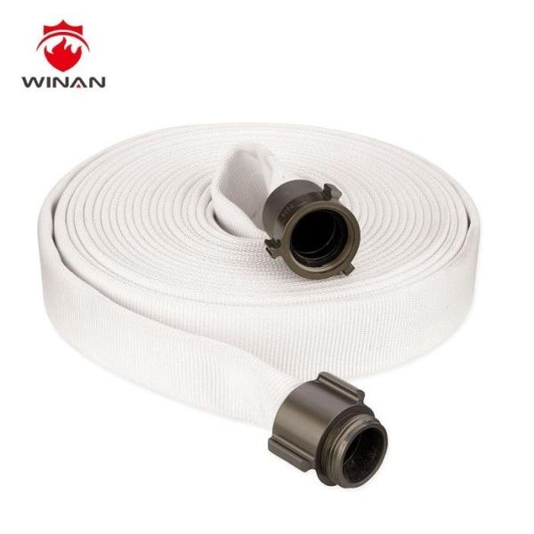 PVC Lining White red Fire Hydrant Hose Reel Single Jacket Fire Hose Customized