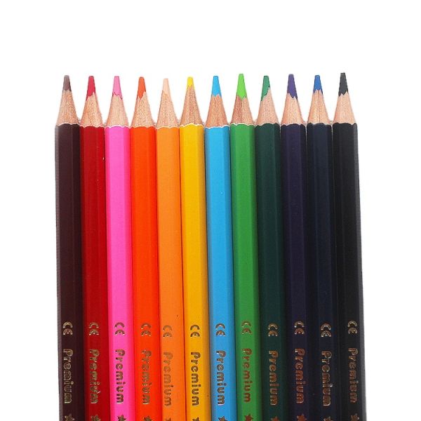 Professional Cheap Storage Oil Colorful 12 Kids Color Wood Pencils
