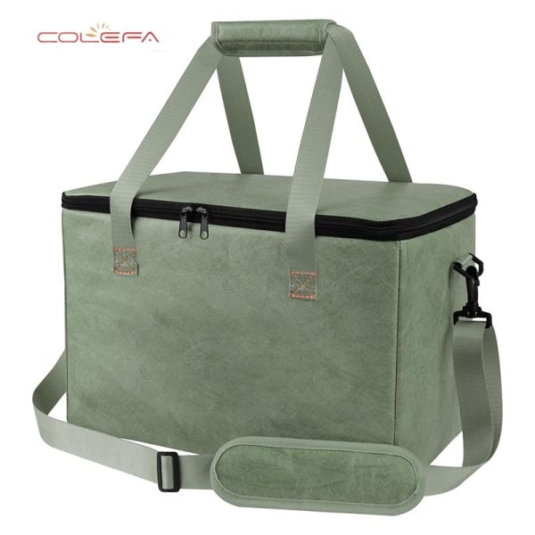 Factory Direct DuPont/Tyvek Paper BBQ Insulated Bag with Zipper Opening Large Capacity Meat Beverage Storage Insulated Bag