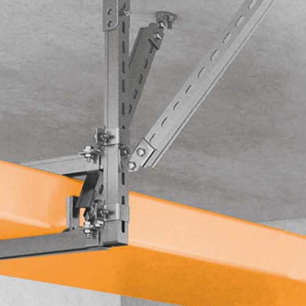 Adjustable Heavy Duty Metal Seismic Bracing Brackets Stainless Steel
