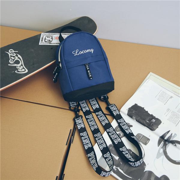 New personality fashion Hong Kong wind mobile phone bag single-shoulder slanting straddle small backpack female backpack
