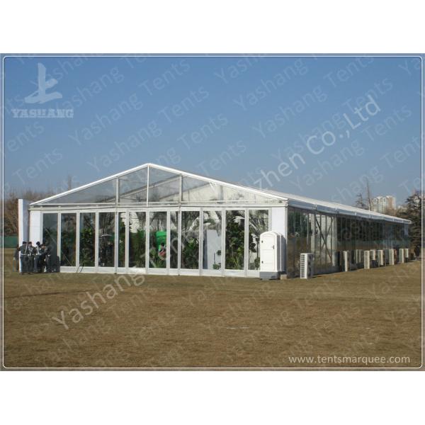 Extruded Aluminum Alloy Frame Outdoor High Peak Pole Tent Soft PVC Windows