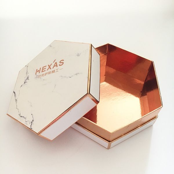 Hexagonal Rigid Gift Box With Wo-Piece Structure: Custom Premium Gift Box For Luxury Favors & Gifting