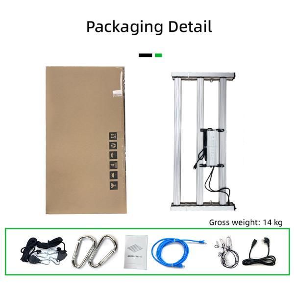 Lámparas de cultivo de plantas LED de espectro completo 720W Hidropónico comercial en interiores plegable 6 barras LM281B