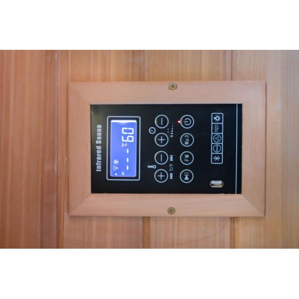 Far Khan Household Steam Room Double Computer Control Panel Household Lightwave Wooden Sauna Room