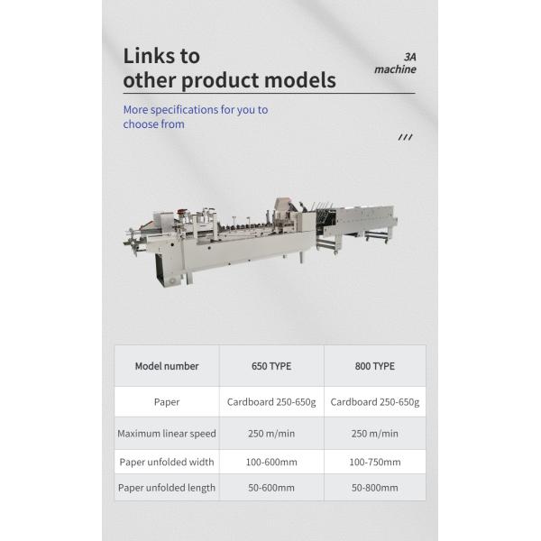 Управляемая ПЛК 3ACQ**580E полностью автоматическая машина для склеивания папок для высокоскоростного изготовления коробок