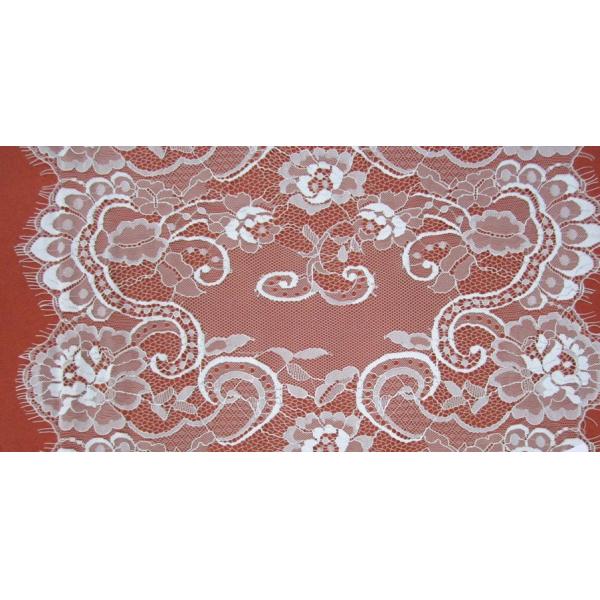 2017 New Fashion Ivory /Black  Eyelash Lace Edge Double Side 46CM