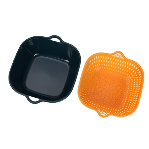 Vegetable Storage Household 6pcs Double-layer Plastic Multi Water-draining Clean Drain Basket